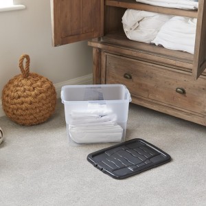 Strata Curve Plastic Storage Box & Lid Size 2 (24 Litre)